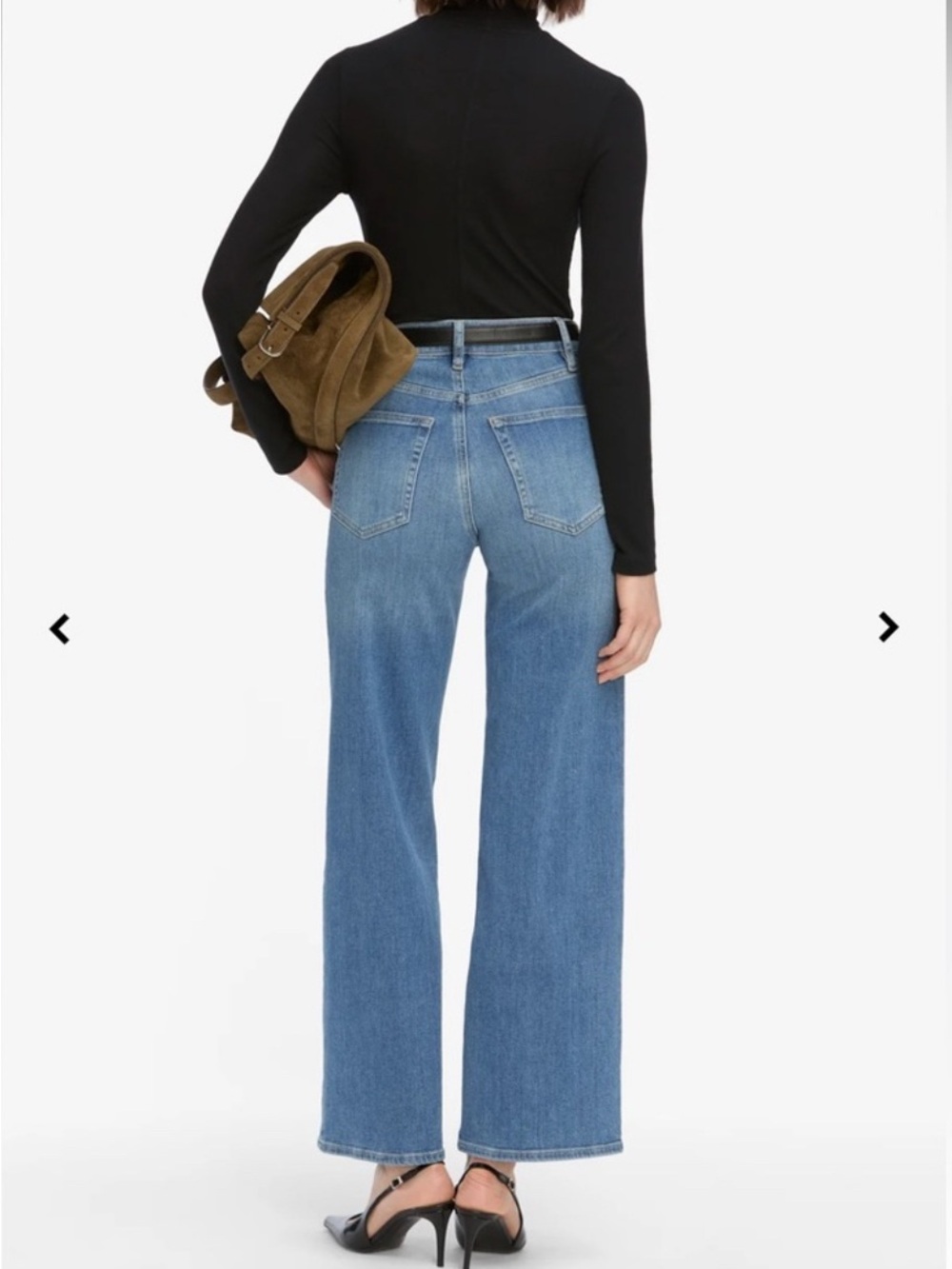 NWT Frame Le Slim Palazzo wide leg jeans in Drizzle - Picture 4 of 7